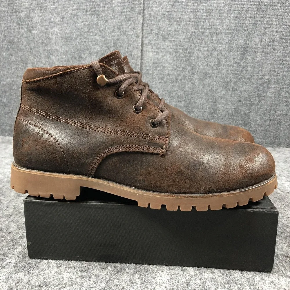 Wolverine‎ Cort Chukka Leather Boots Mens 9 Brown Lace Up Casual Shoes